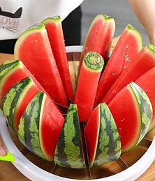 economico -Affettatrice per anguria in acciaio inossidabile, grande affettatrice per anguria, utensile da cucina, affettatrice per melone Hami