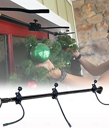 economico -Supporto per ghirlande per porta d'ingresso, regolabile, adatto a porte da 32" a 80", robusto supporto per decorazioni natalizie e di Halloween per ghirlande e luci. &di più, senza viti, fori, senza