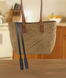 economico -2 pezzi di cinghie per borsa in pelle PU con borchie, manici di ricambio fai da te per tote, borse, borsette, tracolle di alta qualità per accessori estetici per borse, nero/marrone/caffè