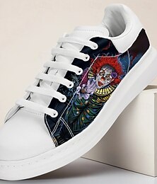 economico -Sneakers da uomo in edizione limitata con grafica clown Vincent Hie – scarpe casual con grafica di Halloween per gli appassionati di horror e per lo stile streetwear