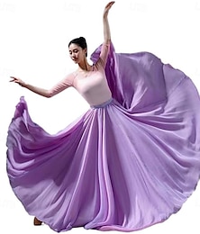 economico -Gonna da danza lirica da fata da donna, gonna a dondolo per balletto moderno a due lati, abito da ballo per spettacoli fotografici