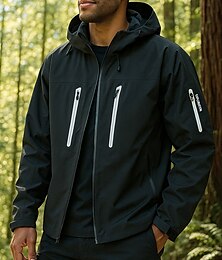 abordables -Hombre Cortavientos Chaqueta Chaqueta para senderismo Impermeable Al aire libre Impermeable Resistente al Viento Ligero Trajes de senderismo Ropa de senderismo Primavera Otoño Camiseta Camping