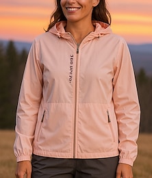abordables -Mujer Cortavientos Chaqueta Chaqueta para senderismo Chaqueta rígida Al aire libre Protección Solar Secado rápido Ligero Transpirable Trajes de senderismo Ropa de senderismo Primavera Otoño Chaqueta