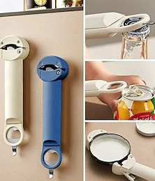 economico -apriscatole magnetico multifunzionale, apribottiglie retrattile per rimuovere il coperchio del barattolo, apribottiglie con impugnatura facile per aprire i tappi della birra, utensile da cucina per