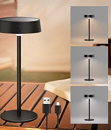 abordables -Lampe de table solaire USB d'intérieur et d'extérieur, étanche, sans fil, rechargeable, à intensité variable, avec 3 températures de couleur, petite lampe tactile, 1 pièce