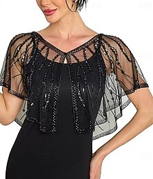 billige -kvinners 1920-talls sjal sjal paljetter flapper kveldssjal for kvinner Gatsby-tilbehør til Harlem-kvelden