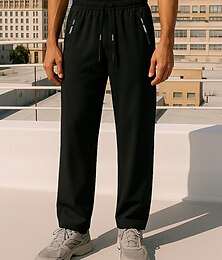 voordelige -Voor heren Joggingbroeken Broek met wijde pijpen Trainingsbroek Zak Trekkoord Hoge taille Kleding Onderlichaam Sportkleding Sportschool Training Herfst Sneldrogend Ademend Sportschooltraining Voor