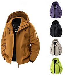 abordables -Hombre Chaqueta para exteriores Chaqueta para senderismo Chaqueta rígida Al aire libre Impermeable Resistente al Viento Trajes de senderismo Ropa de senderismo Primavera Otoño Camiseta Camping
