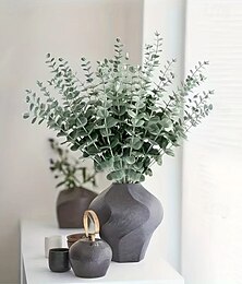 economico -50 mazzi di steli di eucalipto artificiali, verde artificiale realistico per bouquet da sposa, centrotavola, decorazioni per la casa e l'ufficio, composizioni per esterni, decorazioni per feste e
