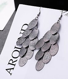economico -orecchini pendenti classici orecchini a foglia gioielli argento / nero / oro per natale san valentino regalo di halloween festival