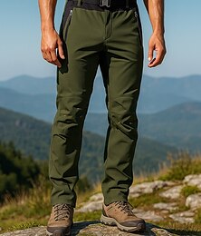 abordables -Hombre Pantalones para senderismo Pantalones de lluvia para senderismo Pantalones de protección Al aire libre Ajuste regular Impermeable Resistente al Viento Prendas de abajo Bolsillo con cremallera
