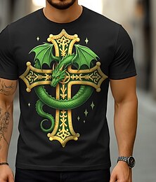 رخيصةأون -رجالي 3D سلتكس شجرة الحياة تي شيرت كم قصير تي شيرت طباعة ثلاثية الأبعاد رقبة عالية مدورة قميص الفايكينج مصمم مناسب للحفلات شارع فضفاض أزرق البحرية أزرق أخضر الصيف الربيع ملابس S M L XL XXL XXXL