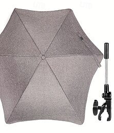 billige -barnevogn &Parasollskjerm til buggy i lys grå - slitesterk polyester UV-beskyttelse passer til runde &ovale paraplyer med bærehåndtak