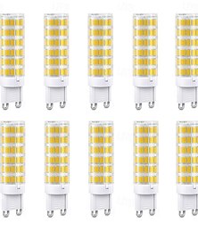 billiga -G9 LED-lampor 10 st 220v 7w icke-dimbara G9-lampor 70w G9 halogenlampa motsvarande 75 lysdioder 2835 SMD vit varmvit lampa för hembelysning