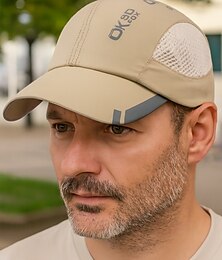 abordables -Gorra de running de secado rápido para hombre: gorra deportiva ligera y transpirable con paneles de malla para actividades al aire libre, senderismo y running.