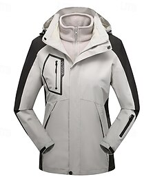 abordables -Mujer Chaquetas 3-en-1 Chaqueta de Esquí Chaqueta de lana para senderismo Invierno Al aire libre Mantiene abrigado Resistente al Viento Ligero Resistencia al desgaste Abrigos Chaqueta de Invierno