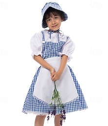 levne -Čaroděj ze země Oz Pohádka Dorothy Šaty Kostým Postavy z pohádek Filmové kostýmy for Dívčí Dětské předvečer Všech svatých Karneval Světový den knihy Výkon Vzdělávací převlékání Oblékání na školní akci