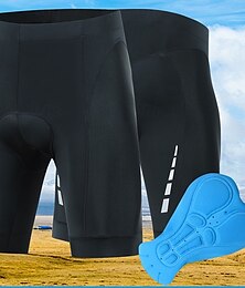 baratos -Homens Bermudas Acolchoadas Para Ciclismo Moto Shorts acolchoados / camurça Modelagem Race Fit ideal para corrida Esportes Esticar Respirável Preto Roupa Roupa de Ciclismo