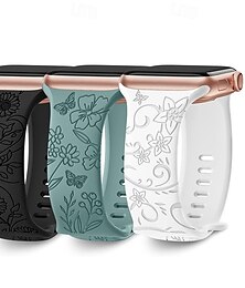 billige -Kompatibel med Apple Watch-klokkereim 38mm 40mm 41mm 42mm 44mm 45mm 49mm Justerbar Silikon Erstatningsklokkerem til iwatch Ultra 2 Series 9 8 7 SE 6 5 4 3 2 1