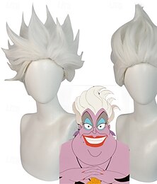 economico -cosplay di ursula della sirenetta rick con parrucca anime bianca.