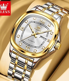 economico -Il nuovo orologio da uomo Olevs con quadrante quadrato, impermeabile, luminoso, con calendario, completamente automatico, meccanico, elegante, casual e sportivo di alta gamma.