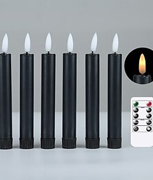 economico -6 candele elettroniche di simulazione di Halloween e Natale da 16,5/17,5/22,5 cm, con telecomando, batteria AAA, per interni ed esterni, per feste nuziali, decorazioni luminose