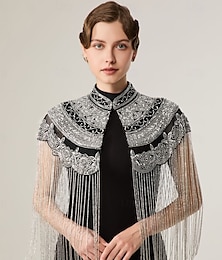 billige -Retro / vintage De livlige 20-årene 1920-tallet Kappe Sjale Den store Gatsby Flapper Girl Paljetter Frynser Dame Jul Halloween Karneval Bryllup Aftenselskap Maskerade Voksen