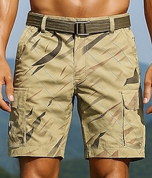 baratos -Homens Bermuda Cargo Ao ar livre Normal Prova-de-Água A Prova de Vento Calças Bolsos Preto Cinza Escuro Algodão Acampar e Caminhar Corrida S M L XL XXL