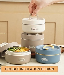 economico -Contenitore termico per il pranzo portatile, per zuppa di riso e porridge, bento box con manico, compatto e a tenuta stagna, per ufficio, scuola e picnic.