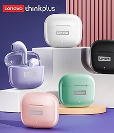 economico -Cuffie wireless Lenovo LP40, auricolari TWS, Bluetooth 5.1 stereo con scatola di ricarica, associazione automatica per Apple, Samsung, Huawei, Xiaomi, Mi, uso quotidiano, viaggi, telefono cellulare