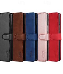 halpa -puhelin Etui Käyttötarkoitus Samsung Galaxy Z-taitto 7 Z Taita 6 Z Fold 5 Z Fold 4 Lompakkokorttikotelo Tukijalka Korttipaikka Iskunkestävä Retro TPU PU-nahka