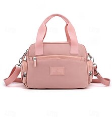 economico -Per donna Borsa a tracolla Borsa a tracolla Borse a Spalla Nylon Casuale Casual Quotidiano Cerniera Tasche Multiple Grande Capacità Leggero Tinta unica Grigio scuro Nero Rosa