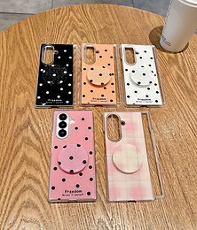abordables -teléfono Funda Para Samsung galaxia Plegado en Z 7 Plegado en Z 6 Z Fold 5 Z Fold 4 Funda Trasera con Soporte Antigolpes Retro TPU Cuero de PU