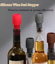 preiswerte -6 Stück wiederverwendbare Sektflaschenverschlüsse, Silikon-Weinverschlüsse mit Doppeldichtung, auslaufsichere, luftdichte Konservierungsstopfen für Rotwein, Champagner und Bier