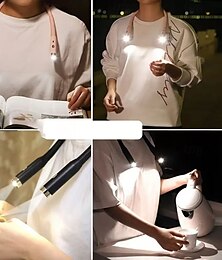abordables -lampe de lecture de cou avec 3 niveaux de luminosité &modes de couleur, rechargeable par USB, bras flexibles, lampe de lecture mains libres pour la lecture au coucher, le tricot, l'artisanat - cadeau