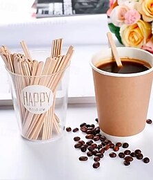 economico -300 pezzi di bastoncini per mescolare il caffè in legno confezionati singolarmente, bastoncini monouso da 140 mm con estremità lisce per caffè, tè, cocktail, bar, caffetteria, articoli per feste