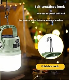 levne -LED kempingové lucerny solární nabíjení solární žárovka světlo USB nabíjení kempingový stan baterka žárovka noční lampa 6 režimů svícení 1 ks