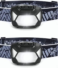 abordables -Lampe frontale à LED ultra-lumineuse avec 6 modes d'éclairage, étanche, alimentée par batterie, idéale pour le cyclisme, la course à pied, le camping, pour enfants et adultes