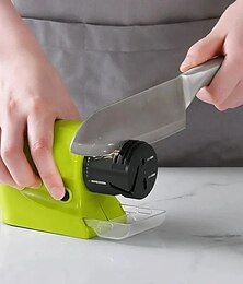 levne -Elektrický brusný nástroj na nože pro domácí použití, multifunkční automatický brusný nástroj na kuchyňské nože, nože na ovoce, šroubováky a další s odolným brusným kotoučem.