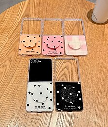 abordables -téléphone Coque Pour Samsung Galaxy Z Flip 7 Z Flip 6 Z Flip 5 Z Flip 4 Z Flip 3 Coque Arrière Antichoc Rétro TPU faux cuir