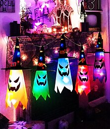 abordables -Lot de 5 guirlandes lumineuses à suspendre pour Halloween, lumières LED colorées en forme de citrouille d'Halloween, lumières décoratives d'Halloween étanches pour l'intérieur &Fournitures de