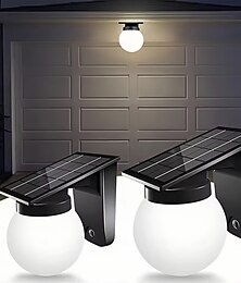 abordables -Luces solares de pared para exteriores, brillo ajustable, color IP65, bombilla solar impermeable para jardín, patio, puerta e iluminación de caminos, 1 unidad