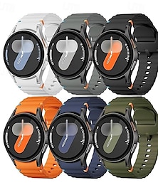 halpa -6 kpl Kellon ranneke varten Samsung Galaxy Watch 7/6/5/4  40/44mm, Watch 5 Pro 45mm, Watch 6 Classic 43/47mm, Watch 4 Classic 42/46mm Silikoni Korvaus Hihna Sievä Urheiluhihna Ranneke