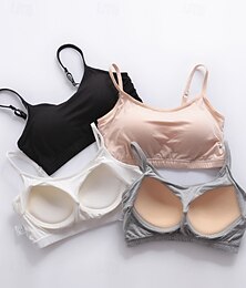 abordables -Mujer Lencería con Liga Espalda al AireNightwearAlgodón Cita Fin de semana Color sólido Dulce Negro Blanco Beige Gris Verano