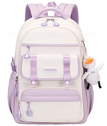 お買い得  -防水マルチポケットバックパック - 大容量スクールバッグ、レイヤード収納、軽量設計、サイドポケット、十代の学生や毎日の通勤者に最適 ブラック ピンク ブルー