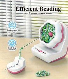 levne -Plně automatický vertikální a horizontální elektrický otočný talíř, profesionální nástroj na výrobu šperků z rýžových korálků, kreativní ručně vyráběná sada na tkaní náramků, perfektní dárek k