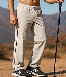 abordables -Hombre Pantalones para senderismo Pantalones de lluvia para senderismo Pantalones impermeables Al aire libre Ajuste regular Impermeable Resistente al Viento Prendas de abajo Bolsillo Negro Blanco