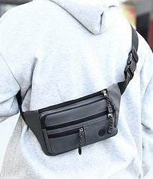 economico -marsupio da uomo in nylon idrorepellente – marsupio casual multitasche per viaggi all'aperto, escursioni e uso quotidiano