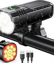 halpa -alumiiniset pyöränvalot erittäin kirkkaat, 1000 lumenin pyöränvalot, useita tiloja &kestävä alumiiniseoksesta valmistettu polkupyörän valo, IP65-vedenpitävä &USB-ladattava polkupyörän ajovalo ja