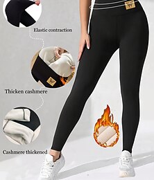 levne -Dámské EU / US velikost punčocháče Elegantní Oblečení na atletiku Plná délka Vysoký vzestup Jednobarevné Pletený Základní Pohodlný Yumuşak Pohodlné Lehce elastické Sporty a outdoor Běžné / Denní Černá